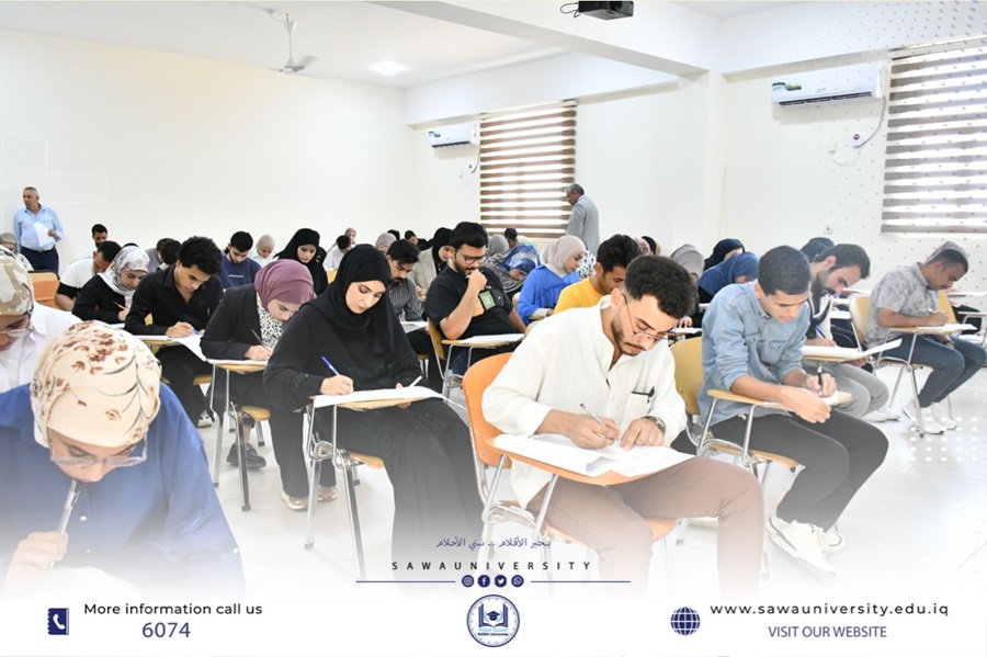The president of our university inspects the final exams