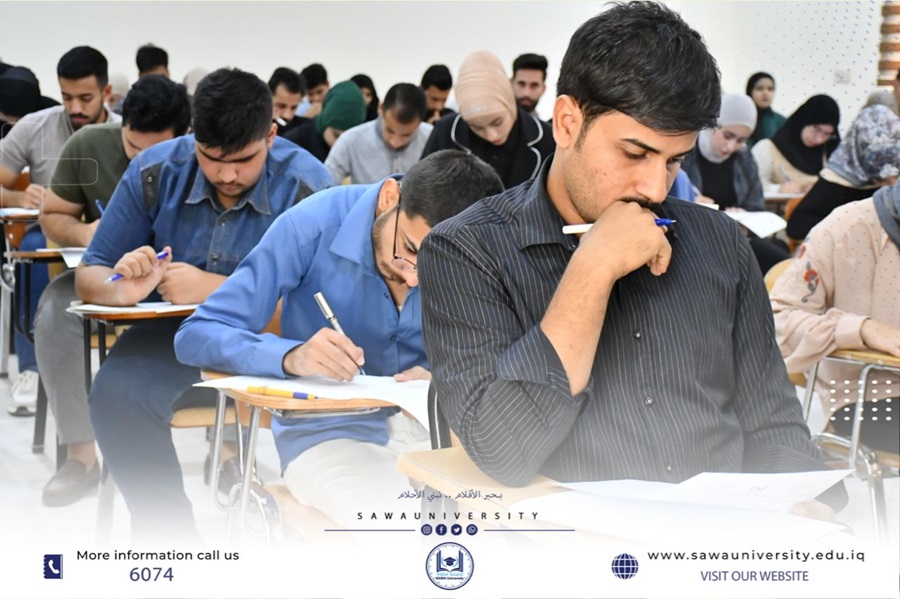 The president of our university inspects the final exams