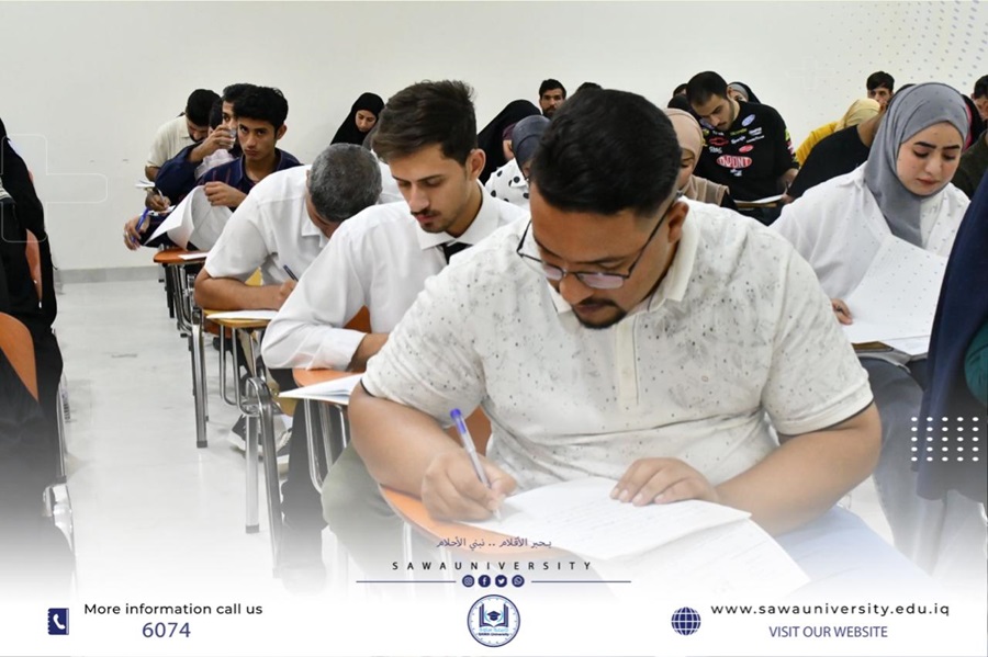 The Assistant of the University President for Scientific Affairs inspects the final exams