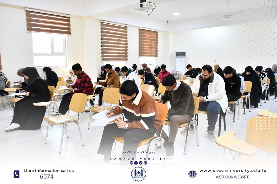 رئيس الجامعة يتفقد امتحانات  طلبة الكلية التقنية الهندسية