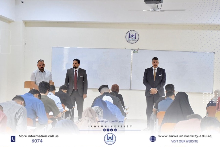 الجنابي يتفقد الامتحانات التمهيدية  والشاملة لطلبة كلية التقنيات الصحية والطبية