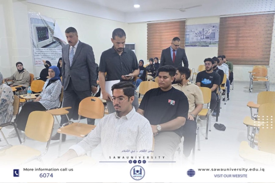 الجنابي يتفقد الامتحانات المشتركة  لطلبة الكلية التقنية الهندسية