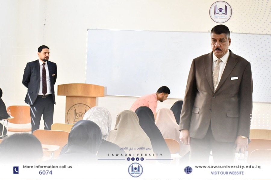 تفقد الامتحانات التمهيدية والشاملة لطلبة قسم المختبرات الطبية في كلية التقنيات الصحية