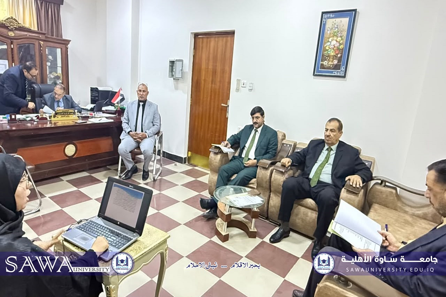 الأستاذ الدكتور تركي مفتن العارضي  مساعد رئيس جامعة ساوة الأهلية للشؤون الإدارية – رئيسًا للجنة الامتحان الشامل