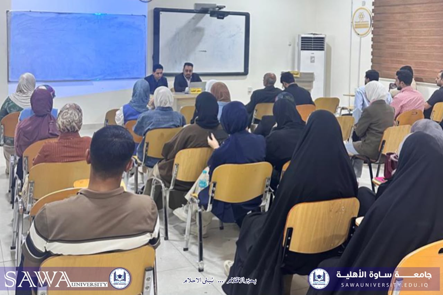 ورشة تدريبية بعنوان (تدريب الطلبة على كيفية كتابة بحث التخرج لطلاب قسم ا…