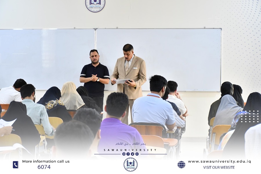 مساعد رئيس الجامعة للشؤون العلمية يتفقد الامتحانات النهائية