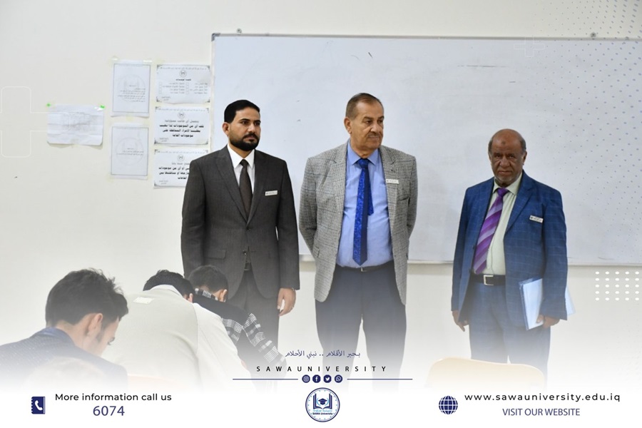 العارضي يتفقد الامتحانات العملية لطلبة كلية التقنيات الصحية