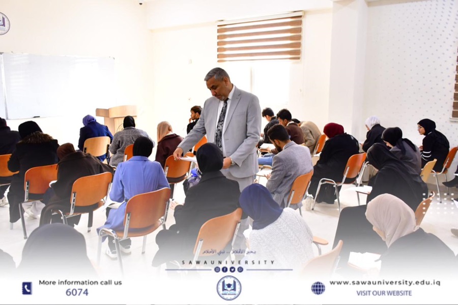 The University President inspects the exams of first-stage students at the Faculties of Law and Health and Medical Technologies